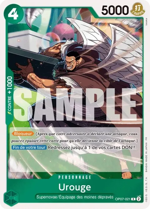 Carte One Piece Urouge OP07-021, extension One Piece Card the Best VOL.2