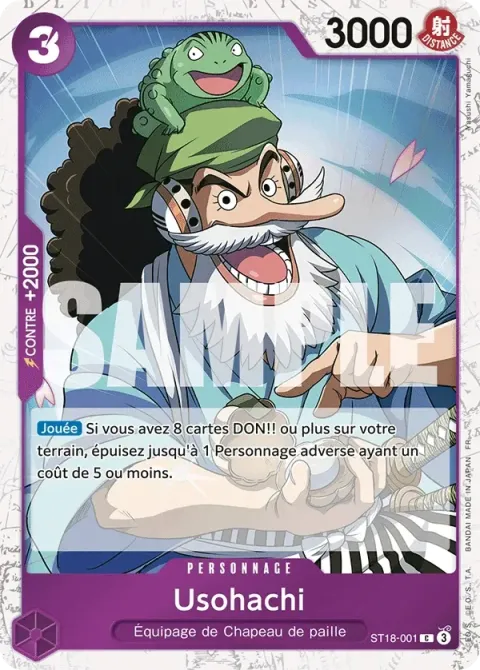Carte One Piece Usohachi ST18-001 · parallèle 2, extension One Piece Card the Best VOL.2