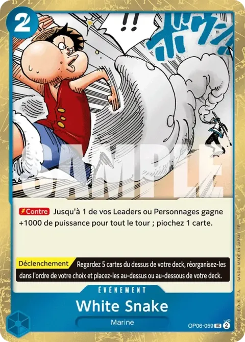 Carte One Piece White Snake OP06-059 · parallèle, extension One Piece Card the Best VOL.2