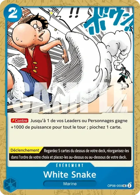 Carte One Piece White Snake OP06-059, extension One Piece Card the Best VOL.2