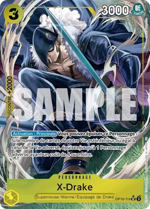 Carte One Piece X-Drake OP10-114 · parallèle 2, extension One Piece Card the Best VOL.2