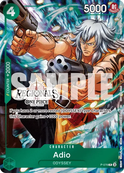 Carte One Piece Adio P-078, extension Cartes promo