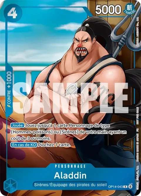Carte One Piece Aladdin OP14-043 · parallèle, extension Cartes promo