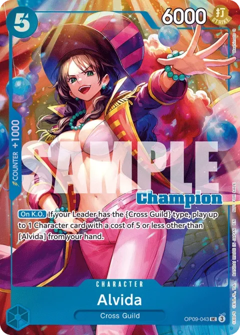 Carte One Piece Alvida OP09-043 · parallèle 3, extension Cartes promo