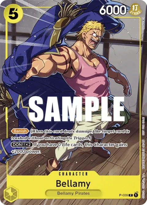Carte One Piece Bellamy P-039, extension Cartes promo