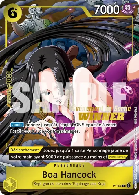 Carte One Piece Boa Hancock P-115 · parallèle, extension Cartes promo
