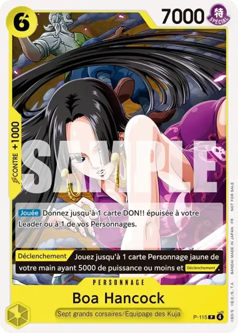 Carte One Piece Boa Hancock P-115, extension Cartes promo
