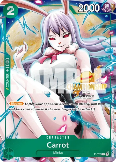 Carte One Piece Carrot P-070 · parallèle, extension Cartes promo