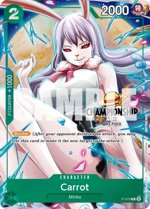 Carte One Piece Carrot P-070 · parallèle 2, extension Cartes promo