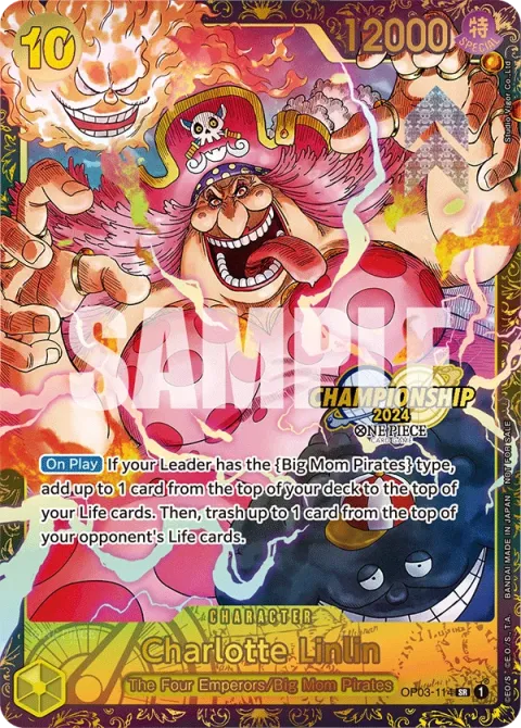 Carte One Piece Charlotte Linlin OP03-114 · parallèle 3, extension Cartes promo