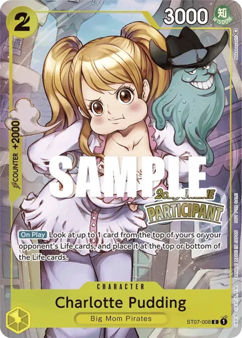 Carte One Piece Charlotte Pudding ST07-008 · parallèle, extension Cartes promo
