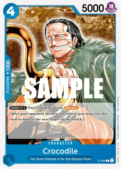 Carte One Piece Crocodile P-004, extension Cartes promo