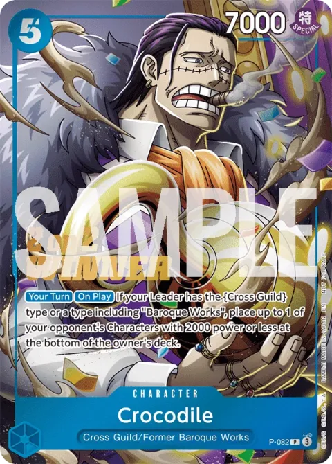Carte One Piece Crocodile P-082 · parallèle, extension Cartes promo