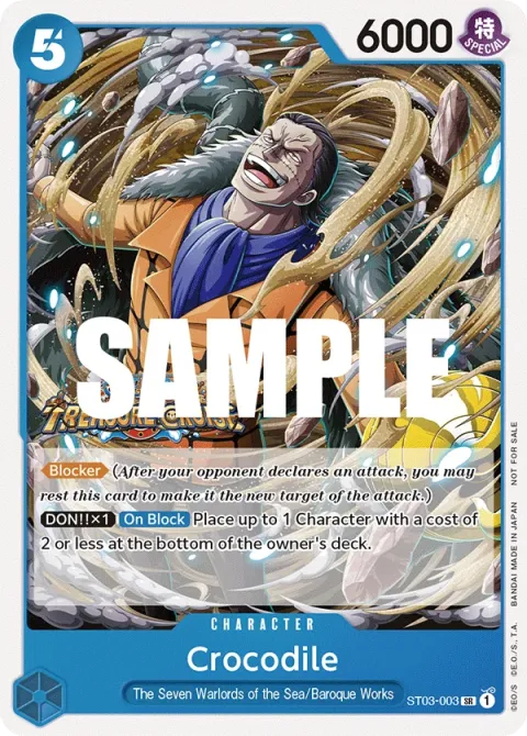 Carte One Piece Crocodile ST03-003 · parallèle, extension Cartes promo
