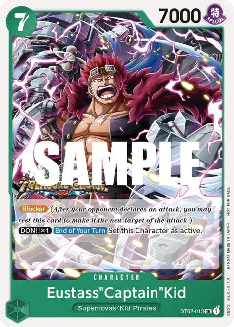 Carte One Piece Eustass »Captain »Kid ST02-013 · parallèle, extension Cartes promo