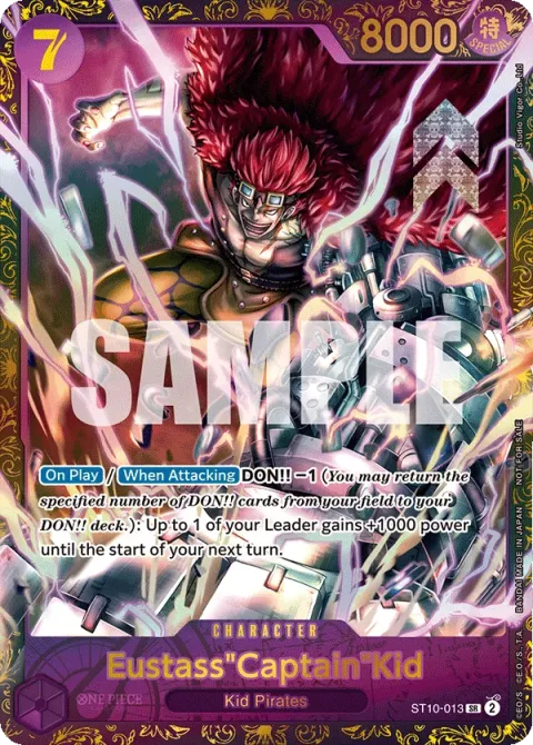Carte One Piece Eustass »Captain »Kid ST10-013 · parallèle, extension Cartes promo