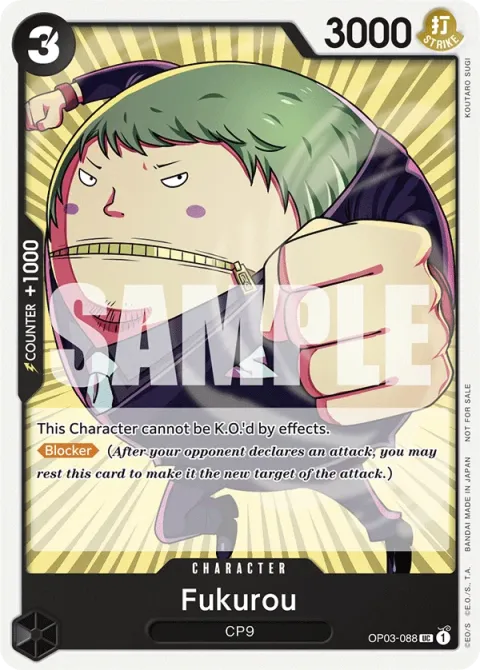 Carte One Piece Fukurou OP03-088 · parallèle, extension Cartes promo