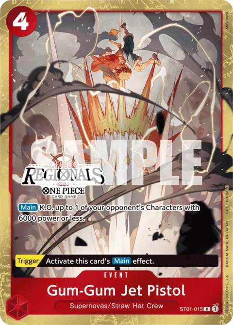 Carte One Piece Gum-Gum Jet Pistol ST01-015 · parallèle, extension Cartes promo