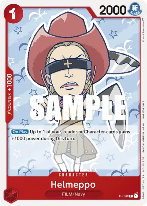Carte One Piece Helmeppo P-020, extension Cartes promo