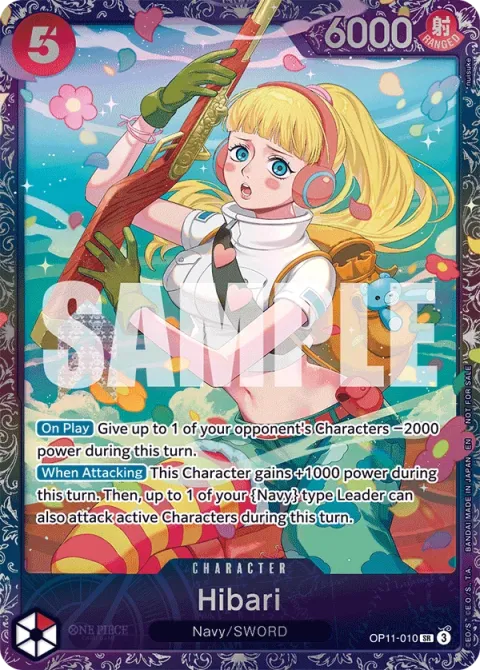 Carte One Piece Hibari OP11-010 · parallèle 2, extension Cartes promo