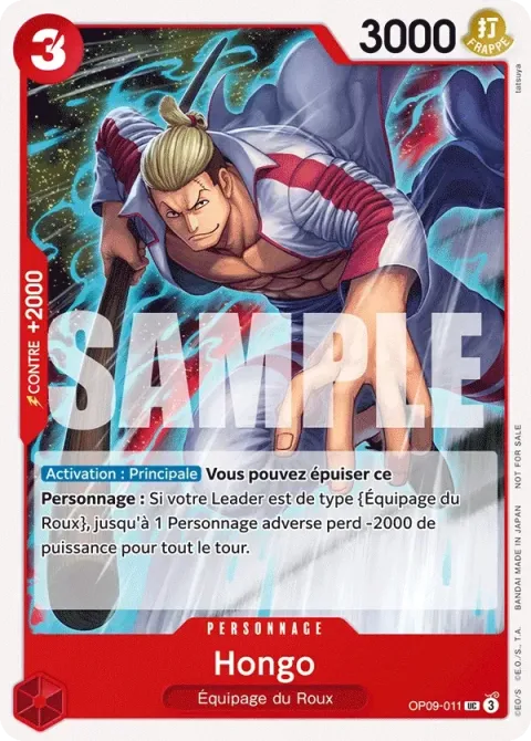 Carte One Piece Hongo OP09-011 · parallèle, extension Cartes promo