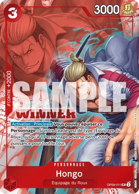Carte One Piece Hongo OP09-011 · parallèle 2, extension Cartes promo
