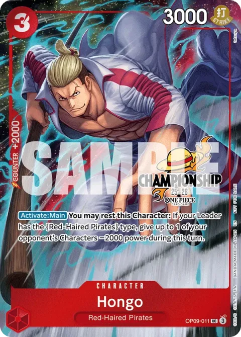 Carte One Piece Hongo OP09-011 · parallèle 3, extension Cartes promo