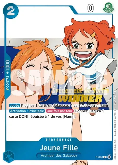 Carte One Piece Jeune Fille P-096 · parallèle, extension Cartes promo