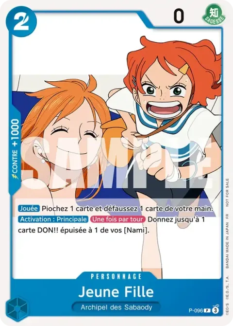 Carte One Piece Jeune Fille P-096, extension Cartes promo