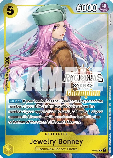 Carte One Piece Jewelry Bonney P-085 · parallèle 2, extension Cartes promo