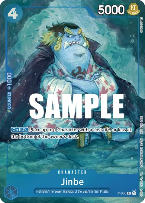 Carte One Piece Jinbe P-030, extension Cartes promo