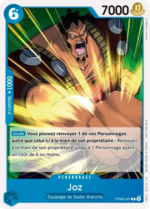 Carte One Piece Joz OP08-047 · parallèle, extension Cartes promo