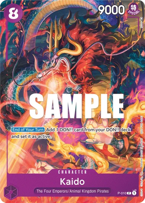Carte One Piece Kaido P-010, extension Cartes promo