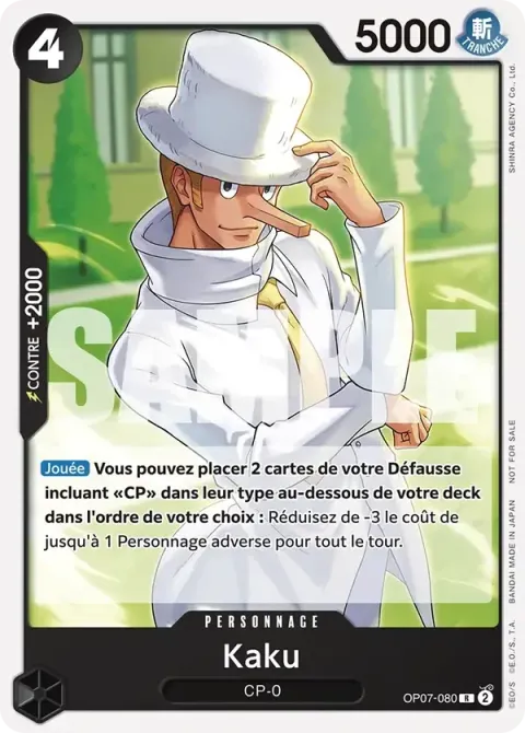 Carte One Piece Kaku OP07-080 · parallèle, extension Cartes promo