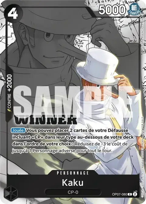 Carte One Piece Kaku OP07-080 · parallèle 2, extension Cartes promo