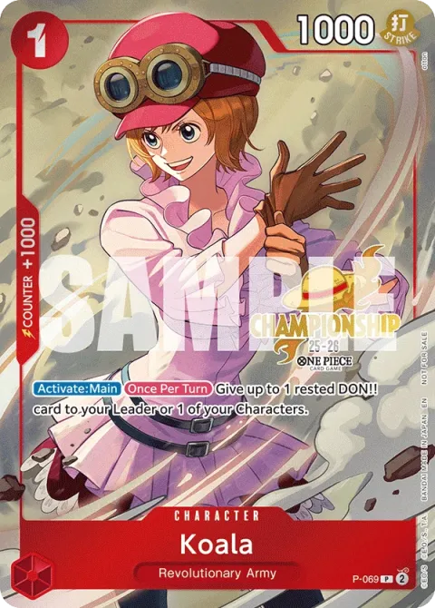 Carte One Piece Koala P-069 · parallèle, extension Cartes promo