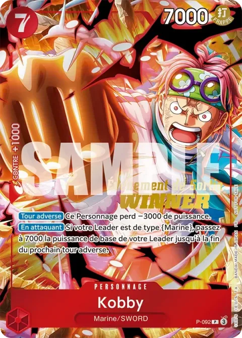 Carte One Piece Kobby P-092 · parallèle, extension Cartes promo