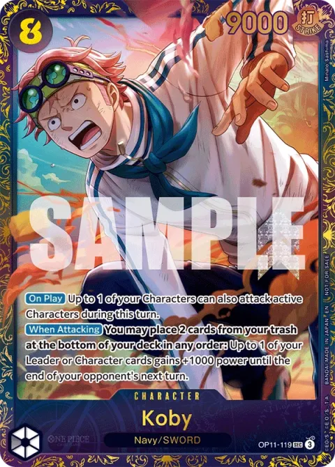 Carte One Piece Koby OP11-119 · parallèle 2, extension Cartes promo