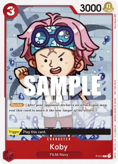 Carte One Piece Koby P-014, extension Cartes promo