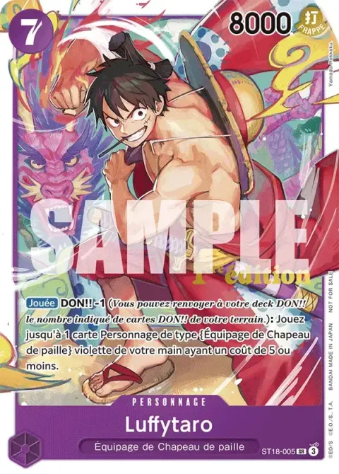 Carte One Piece Luffytaro ST18-005 · parallèle, extension Cartes promo