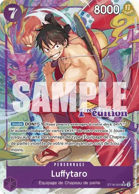 Carte One Piece Luffytaro ST18-005 · parallèle 2, extension Cartes promo