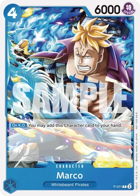 Carte One Piece Marco P-071, extension Cartes promo