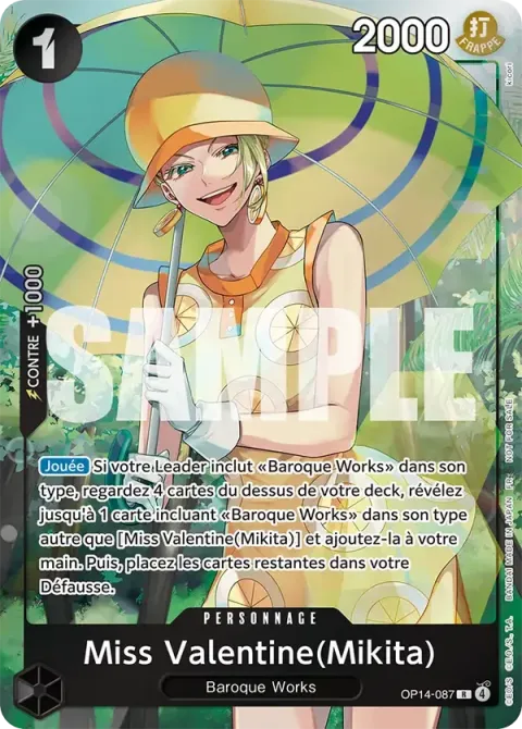 Carte One Piece Miss Valentine(Mikita) OP14-087 · parallèle, extension Cartes promo
