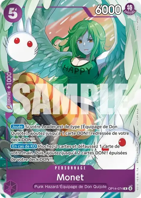 Carte One Piece Monet OP14-074 · parallèle, extension Cartes promo
