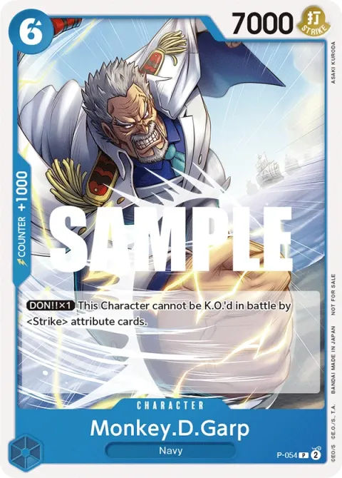 Carte One Piece Monkey.D.Garp P-054, extension Cartes promo