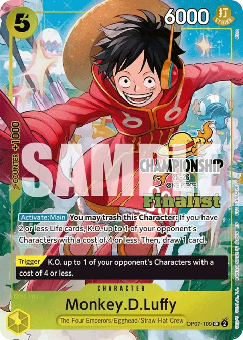Carte One Piece Monkey.D.Luffy OP07-109 · parallèle 4, extension Cartes promo