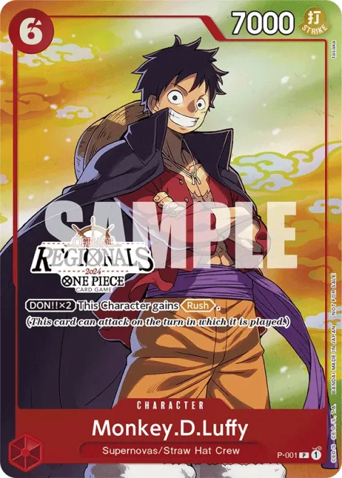 Carte One Piece Monkey.D.Luffy P-001 · parallèle 5, extension Cartes promo