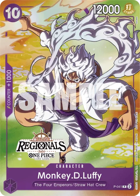 Carte One Piece Monkey.D.Luffy P-041 · parallèle, extension Cartes promo