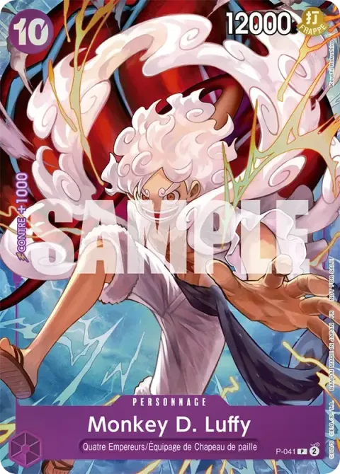 Carte One Piece Monkey D. Luffy P-041, extension Cartes promo