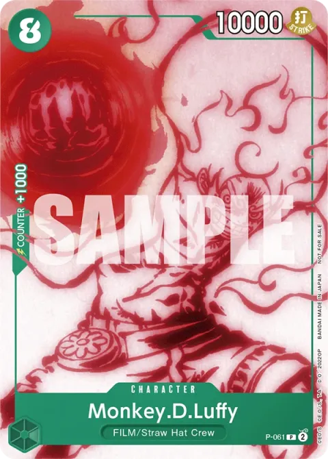 Carte One Piece Monkey.D.Luffy P-061, extension Cartes promo